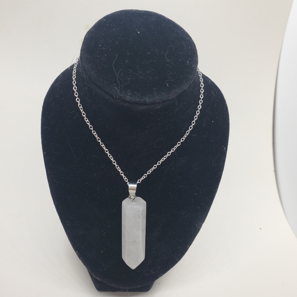NEW Clear Quartz Sterling Necklace - Picture 3 of 4